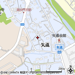 埼玉県飯能市矢颪282周辺の地図