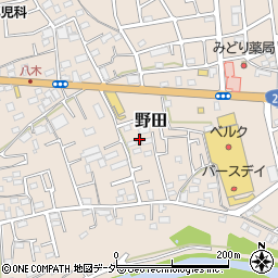 埼玉県入間市野田822周辺の地図