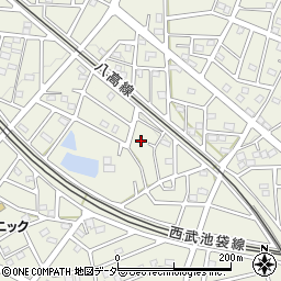 埼玉県飯能市笠縫130-38周辺の地図