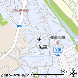 埼玉県飯能市矢颪280-1周辺の地図