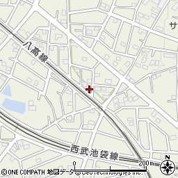 埼玉県飯能市笠縫381-8周辺の地図