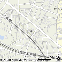 埼玉県飯能市笠縫380-1周辺の地図