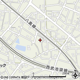埼玉県飯能市笠縫133周辺の地図