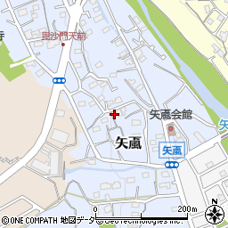 埼玉県飯能市矢颪280周辺の地図