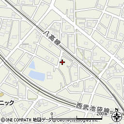 埼玉県飯能市笠縫130-1周辺の地図