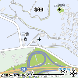 千葉県成田市桜田557-1周辺の地図