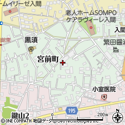 埼玉県入間市宮前町周辺の地図