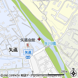 埼玉県飯能市矢颪90-6周辺の地図
