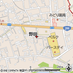 埼玉県入間市野田821周辺の地図