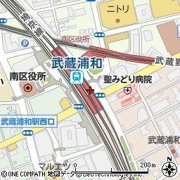 みずほ銀行武蔵浦和駅 ＡＴＭ周辺の地図