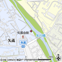 埼玉県飯能市矢颪90-4周辺の地図