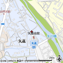 埼玉県飯能市矢颪107-1周辺の地図