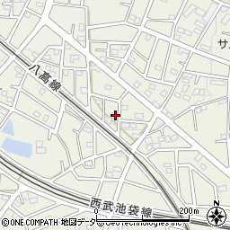 埼玉県飯能市笠縫381-7周辺の地図