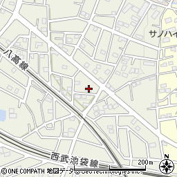 埼玉県飯能市笠縫380-5周辺の地図