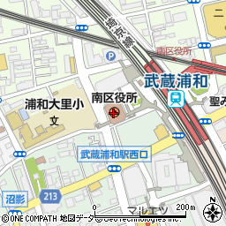 さいたま市立武蔵浦和図書館周辺の地図