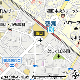 鶴瀬駅西口公衆トイレ周辺の地図