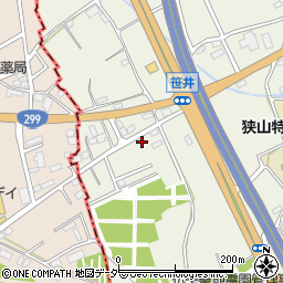 埼玉県狭山市笹井2859-3周辺の地図