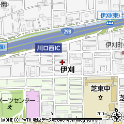 埼玉県川口市伊刈1124-15周辺の地図