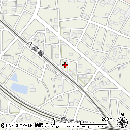 埼玉県飯能市笠縫383-1周辺の地図
