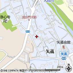 埼玉県飯能市矢颪265-4周辺の地図