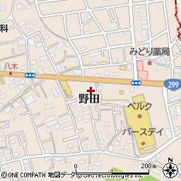 埼玉県入間市野田878周辺の地図