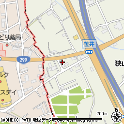 埼玉県狭山市笹井2825周辺の地図