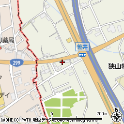 埼玉県狭山市笹井2820-2周辺の地図