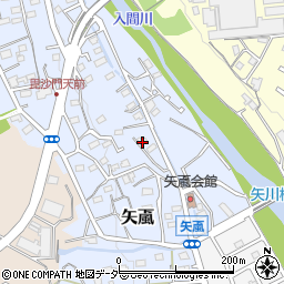埼玉県飯能市矢颪113-4周辺の地図