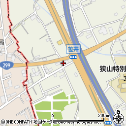 埼玉県狭山市笹井2901周辺の地図