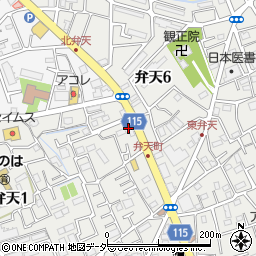 判子屋・草加　弁天店周辺の地図