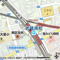 ＪＩＮＳ　ビーンズ武蔵浦和店周辺の地図