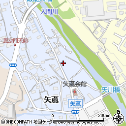 埼玉県飯能市矢颪105-6周辺の地図
