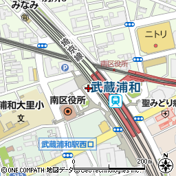 浦和警察署武蔵浦和駅前交番周辺の地図