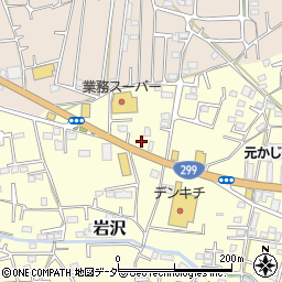 埼玉県飯能市岩沢171周辺の地図
