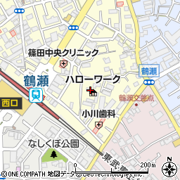 富士見市役所　鶴瀬駅西口土地区画整理事務所周辺の地図