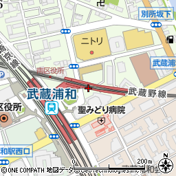 なか卯武蔵浦和駅前店周辺の地図