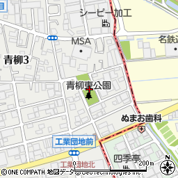 青柳東公園周辺の地図
