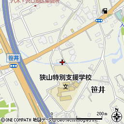 埼玉県狭山市笹井2967-2周辺の地図