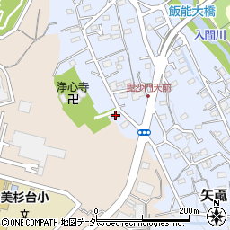 埼玉県飯能市矢颪253周辺の地図