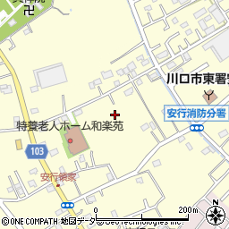 埼玉県川口市安行領家周辺の地図