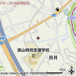 埼玉県狭山市笹井3073-1周辺の地図