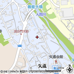 埼玉県飯能市矢颪116-4周辺の地図