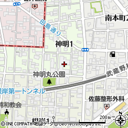 埼玉県さいたま市南区神明1丁目2周辺の地図