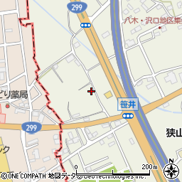 埼玉県狭山市笹井2817-2周辺の地図
