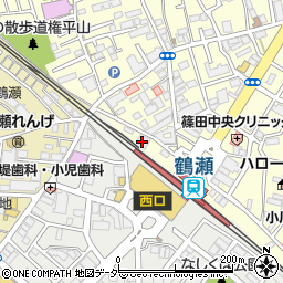 鶴瀬駅東口市立自転車駐車場周辺の地図