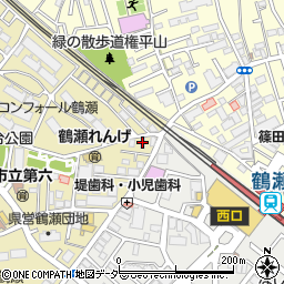 鍵の３６５日救急車鶴瀬西・関沢・鶴馬・上沢・上南畑周辺の地図