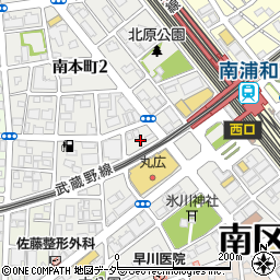 南浦和駅西自転車駐車場周辺の地図