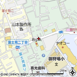 富士見公民館入口周辺の地図