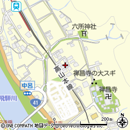 岐阜県下呂市萩原町中呂1014周辺の地図