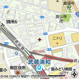 武蔵野銀行　武蔵浦和住宅ローンセンター周辺の地図